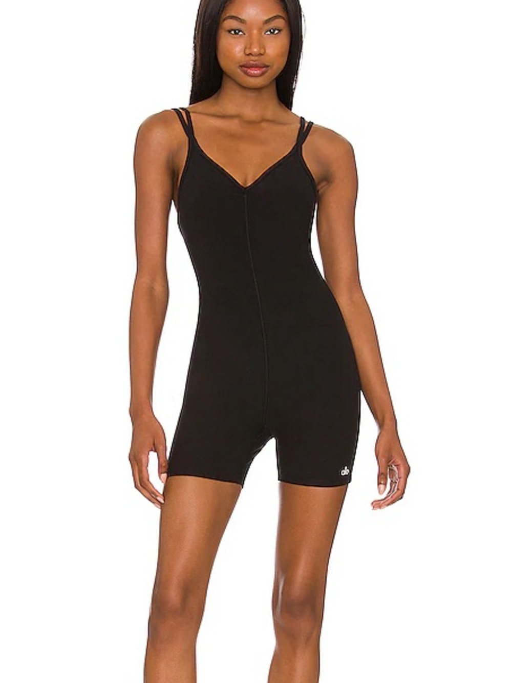 ALO Yoga suns out black short onesie